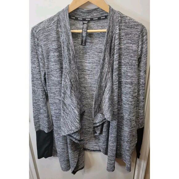RBX Women's Cardigan Heather Gray Active Long Sleeve MEDIUM with thumb loop - Picture 1 of 6